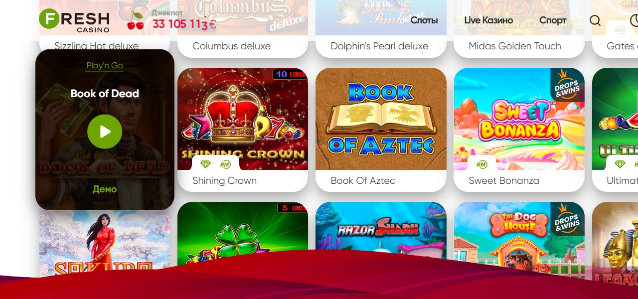 демо игры fresh casino